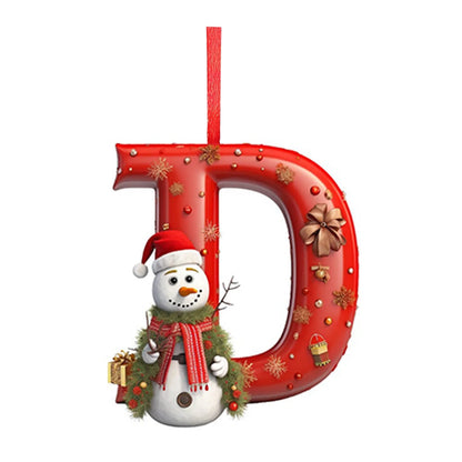 Name Initial Acrylic Ornament - Surprise your family members with their initials hanging