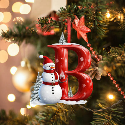 Name Initial Acrylic Ornament - Surprise your family members with their initials hanging