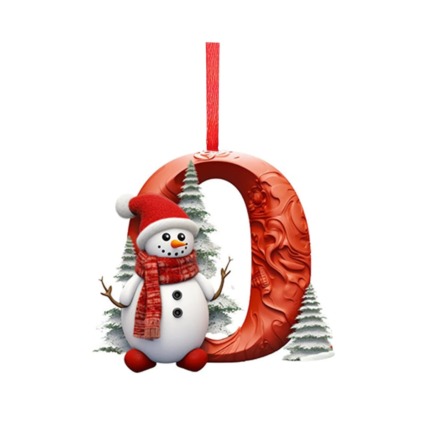 Name Initial Acrylic Ornament - Surprise your family members with their initials hanging