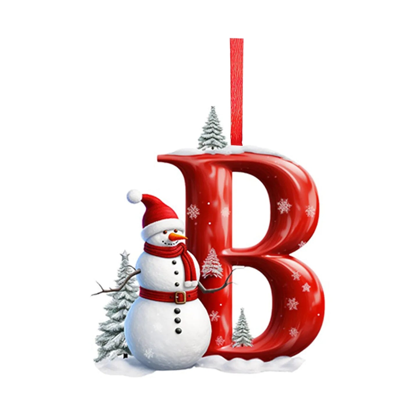 Name Initial Acrylic Ornament - Surprise your family members with their initials hanging