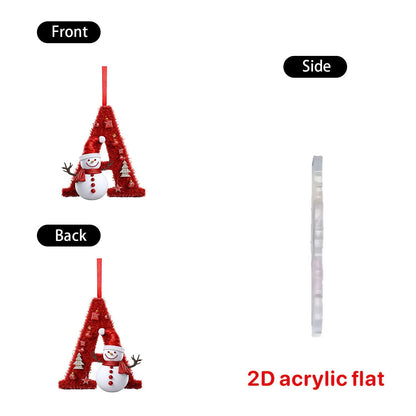 Name Initial Acrylic Ornament - Surprise your family members with their initials hanging